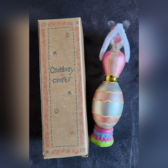 Cranbury Crafts Glass Easter Bunny Ribbit Figure Ornament Figure - Picture 2 of 4
